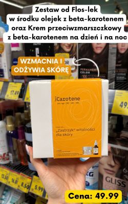 Zestaw olejek i krem przeciwzmarszczkowy z beta-karotenem promocja w Kaufland
