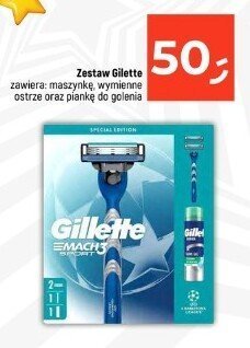Zestaw Gillette maszynka, wymienne ostrze oraz żel do golenia promocja w Dealz