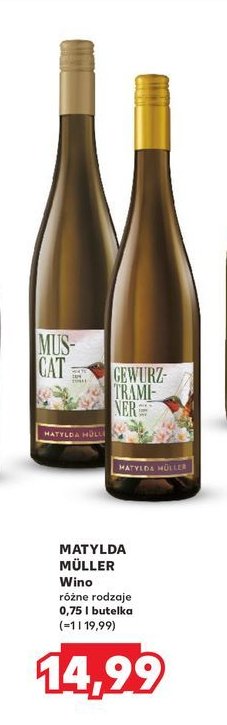 Wino Matylda muller mus-cat promocja w Kaufland