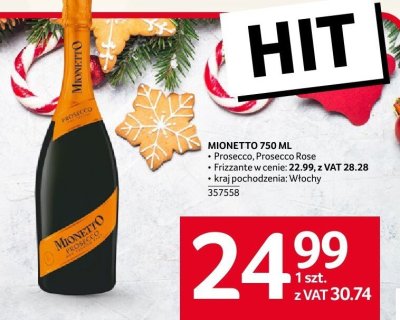 Mionetto 750 ml Prosecco, Prosecco Rosé promocja w Selgros