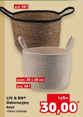 Kosz dekoracyjny LIV & BO® promocja w Kaufland