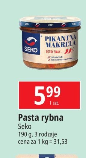 Pasta makrelowa pikantna Seko promocja