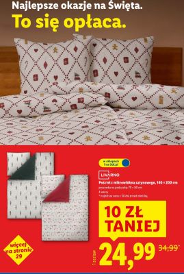 Pościel z mikrowłókna satynowego 140 x 200 cm promocja w Lidl