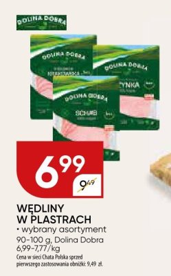 Wędliny w plastrach wybrany asortyment Dolina Dobra promocja w Chata Polska