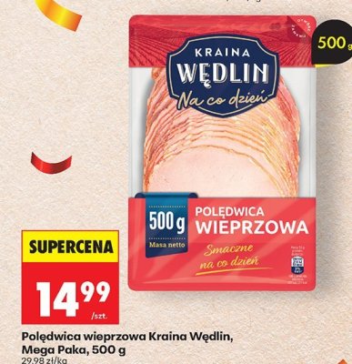 Polędwica Polędwica wieprzowa Kraina Wędlin, Mega Paka promocja w Biedronka