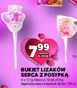 Bukiet lizaków serca z posypką Maxco promocja