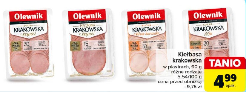 Pieczona krakowska z szynki Olewnik promocja