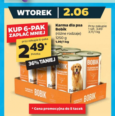 Karma dla psa Bobik promocja