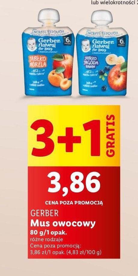 Mus jabłko-morela Gerber natural promocja