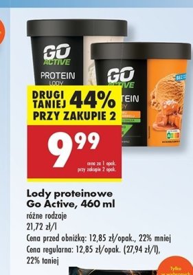 Lody proteinowe słony karmel Go active promocja