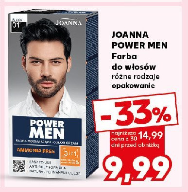 Farba do włosów 01 Joanna power men promocja