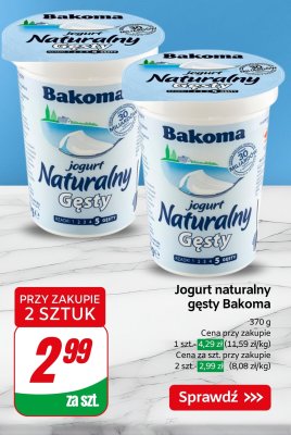 Jogurt naturalny gęsty promocja w Dino