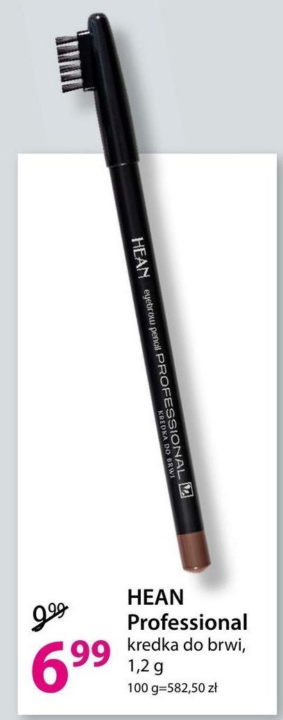 Kredka do brwi ze szczoteczką 402 Hean eyebrow pencil professional Hean cosmetics promocja