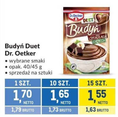 Budyń Duet Dr. Oetker wybrane smaki promocja w Makro