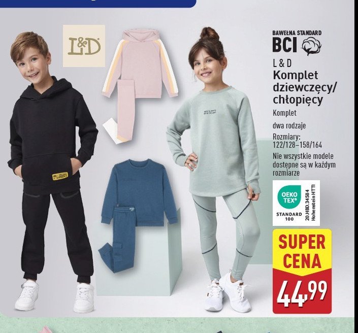 Komple chłopięcy 122/128-158-164 L&d promocja w Aldi