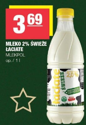 Mleko 2% świeże łaciate Mlekpol promocja w SPAR