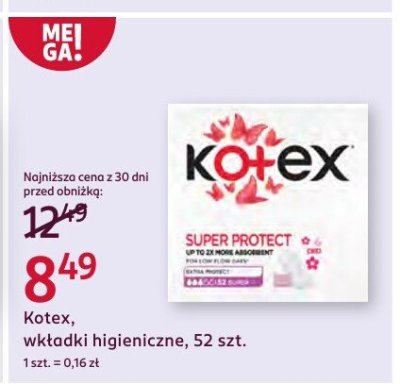 Wkładki higieniczne Super Protect, 52 szt. promocja w Rossmann