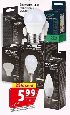 Żarówka LED różne rodzaje V-TAC promocja w Prim Market