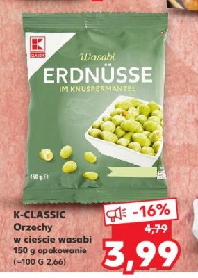 Orzechy w cieście wasabi K-classic promocja