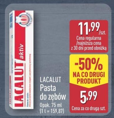 Pasta do zębów LACALUT promocja w Aldi