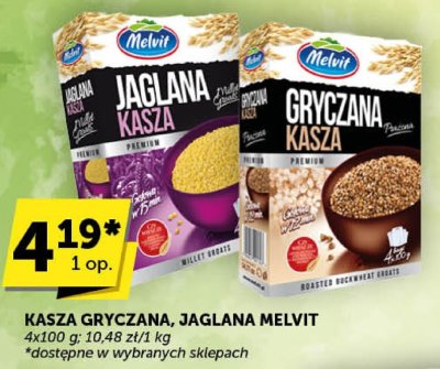 Kasza gryczana, jaglana Melvit promocja w Groszek