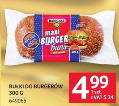 Bułki do burgerów Polskie Młyny maxi burger buns 300g promocja w Selgros