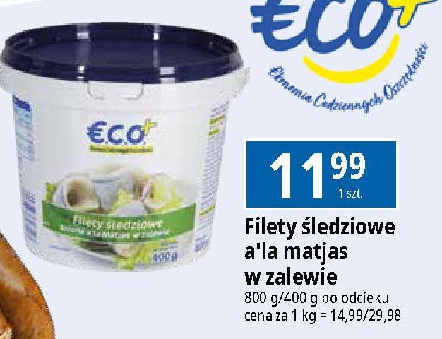 Filety ze śledzia a'la matjas w zalewie Eco+ promocja