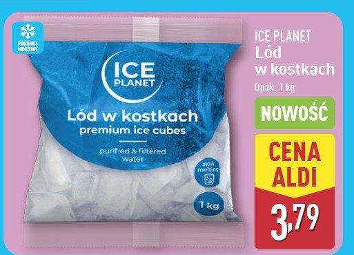 Lód w kostkach Ice planet promocja w Aldi