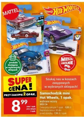 Samochodzik mini Hot Wheels Mattel promocja w Twój Market