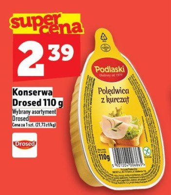 Konserwa pasztet Drosed 110 g promocja w TOPAZ
