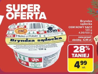 Bryndza sądecka OSM Nowy Sącz promocja w Carrefour