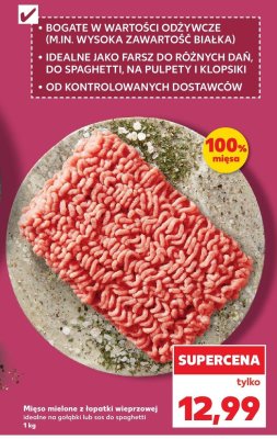 Mięso mielone z łopatki wieprzowej idealne na gołąbki lub sos do spaghetti promocja w Kaufland