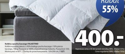 Kołdra z puchu kaczego FALKETIND promocja w Jysk