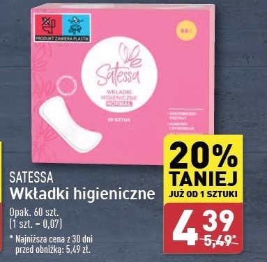 Wkładki higieniczne normalne Satessa promocja