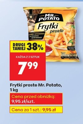 Frytki proste Mr. Potato, 1 kg promocja w Biedronka