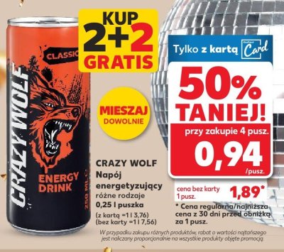 Napój energetyzujący promocja w Kaufland
