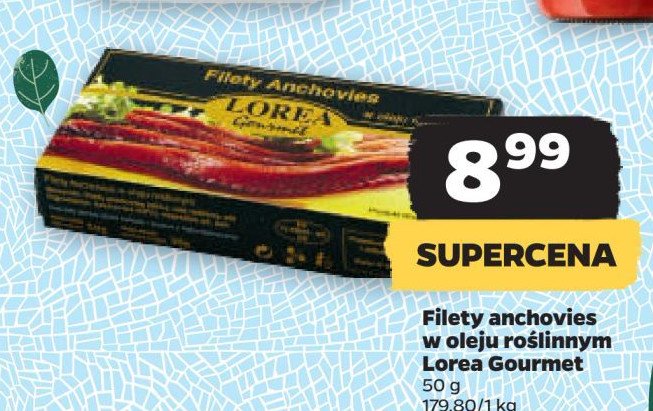 Filety anchovies w oleju roślinnym LOREA promocja