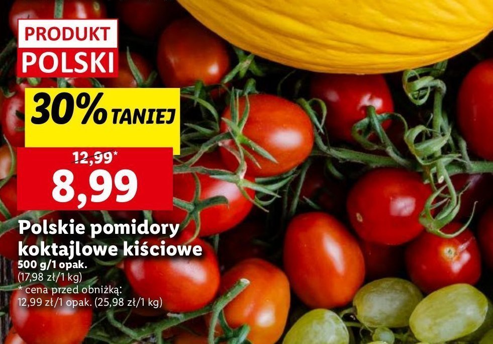 Pomidory koktajlowe polska promocja w Lidl