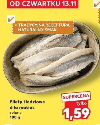 Filety śledziowe a la matias solone Lisner promocja w Kaufland