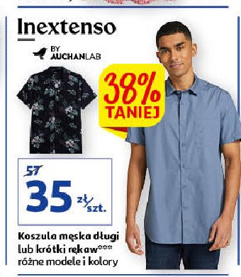 Koszula męska długi rękaw Auchan inextenso promocja
