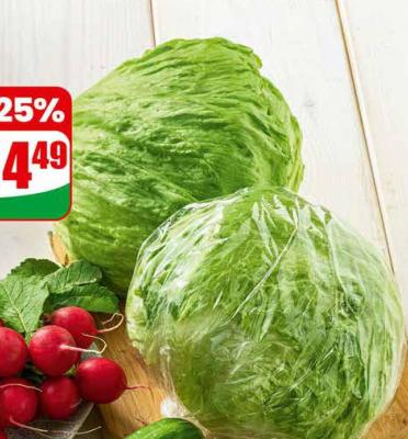 Sałata lodowa 1 szt. promocja w Dino