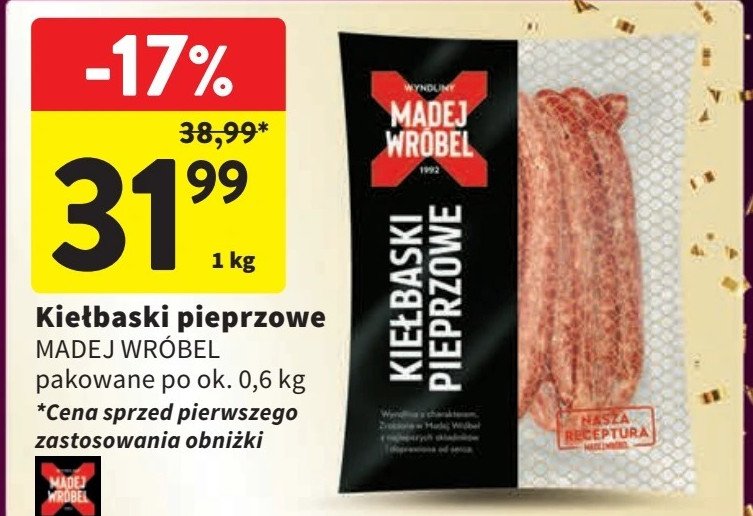 Kiełbaski pieprzowe Madej & wróbel promocja