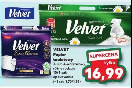 Papier toaletowy rumianek i aloes Velvet promocja