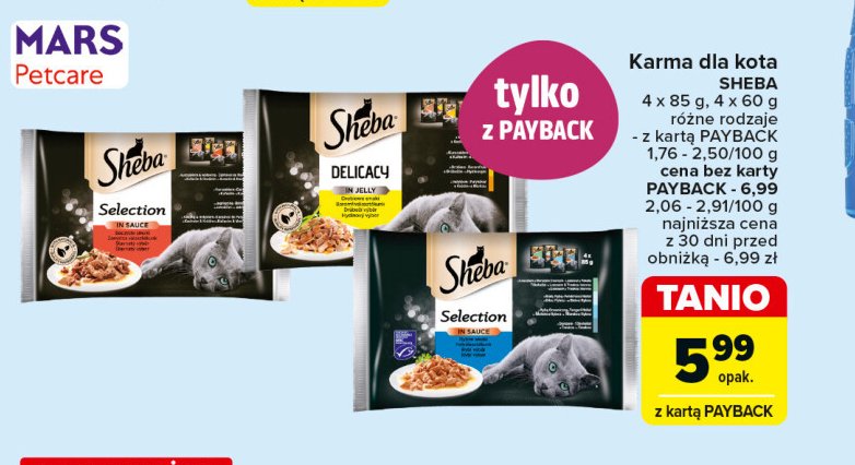 Karma dla kota smaki drobiowe Sheba selection in sauce promocja
