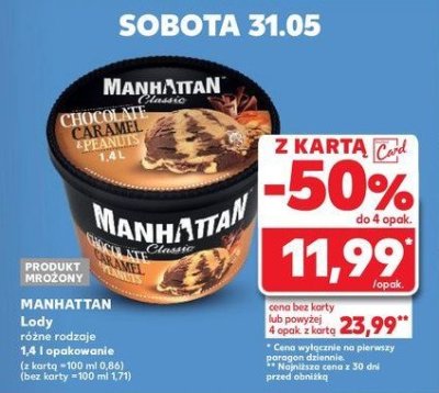Lody chocolate & caramel with peanuts Manhattan (nestle) promocja
