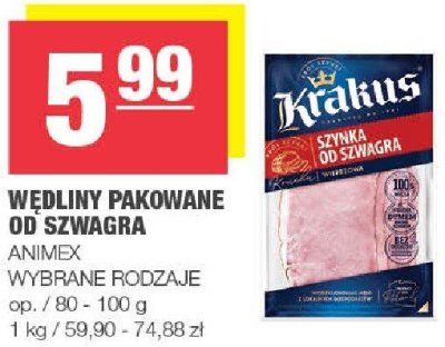 Wędliny Pakowane Od Szwagra ANIMEX promocja w SPAR