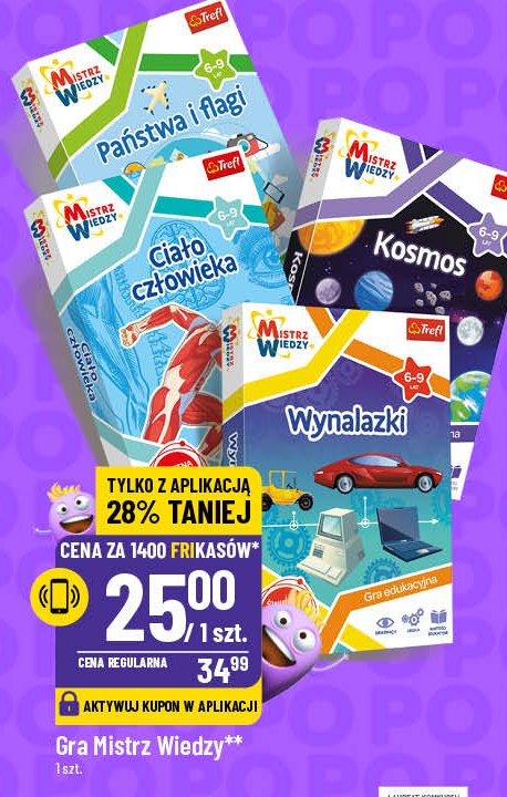 Gra edukacyjna mistrz wiedzy państwa i flagi Trefl promocja