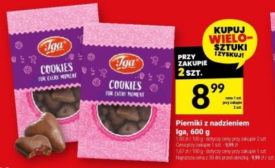 Pierniki z nadzieniem Iga, 500 g promocja w Twój Market