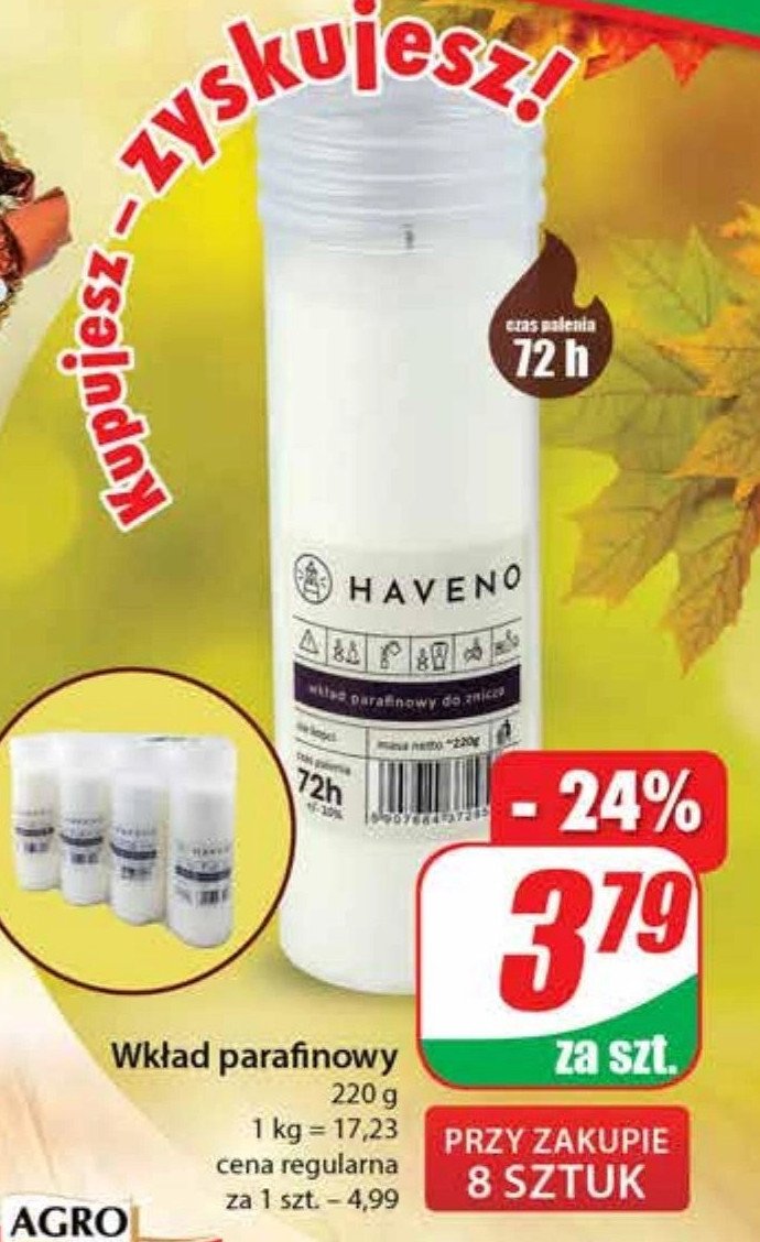 Wk艂ad parafinowy 72 h Haveno promocja