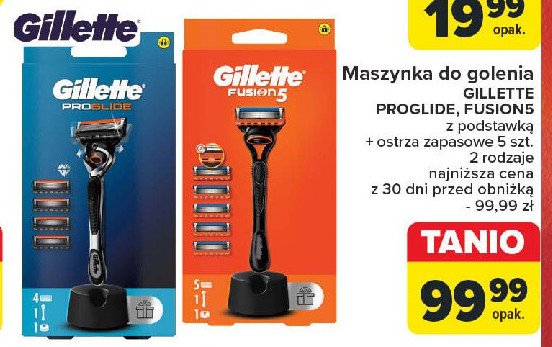 Maszynka + 5 wkłady GILLETTE PROGLIDE promocja w Carrefour Market